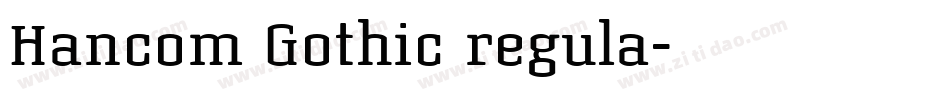 Hancom Gothic regula字体转换